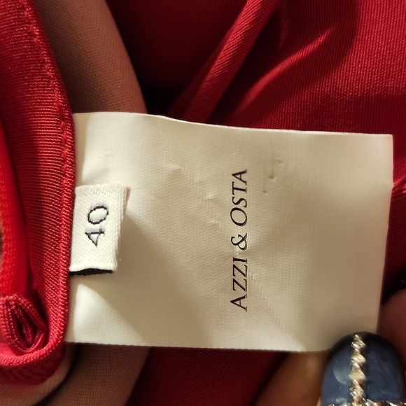 Azzi & Osta Red Wide Straight Leg Pant w/ Ruffle Detail 40 (EU) 4-6 (US) - Picture 7 of 7